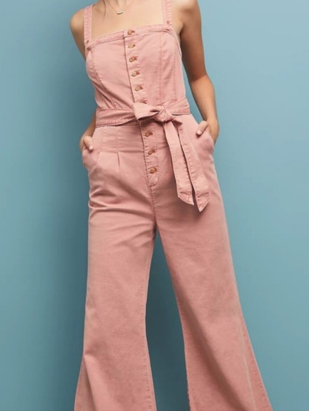 PILCRO AND THE LETTERPRESS DESMOND JUMPSUIT. SIZE 8. BLUSH PINK